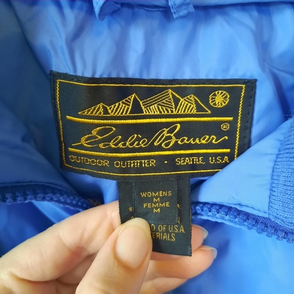 Vintage Eddie Bauer blue lightweight water resistant windbreaker jacket size M - Picture 13 of 14